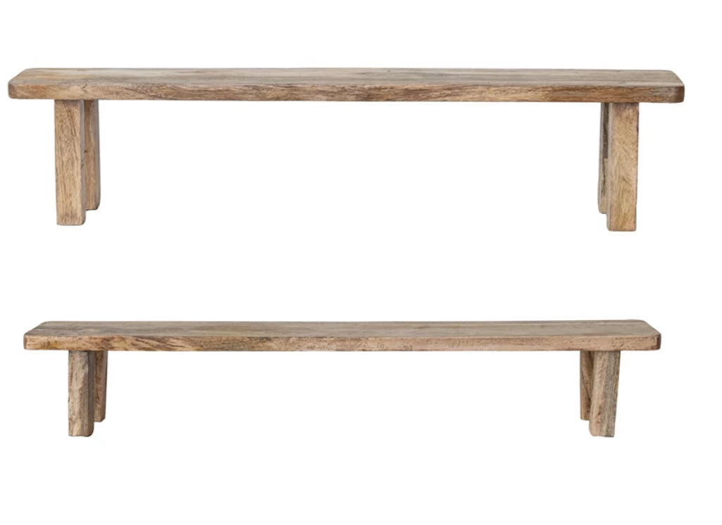 Mango Wood Nesting Pedestals, Natural