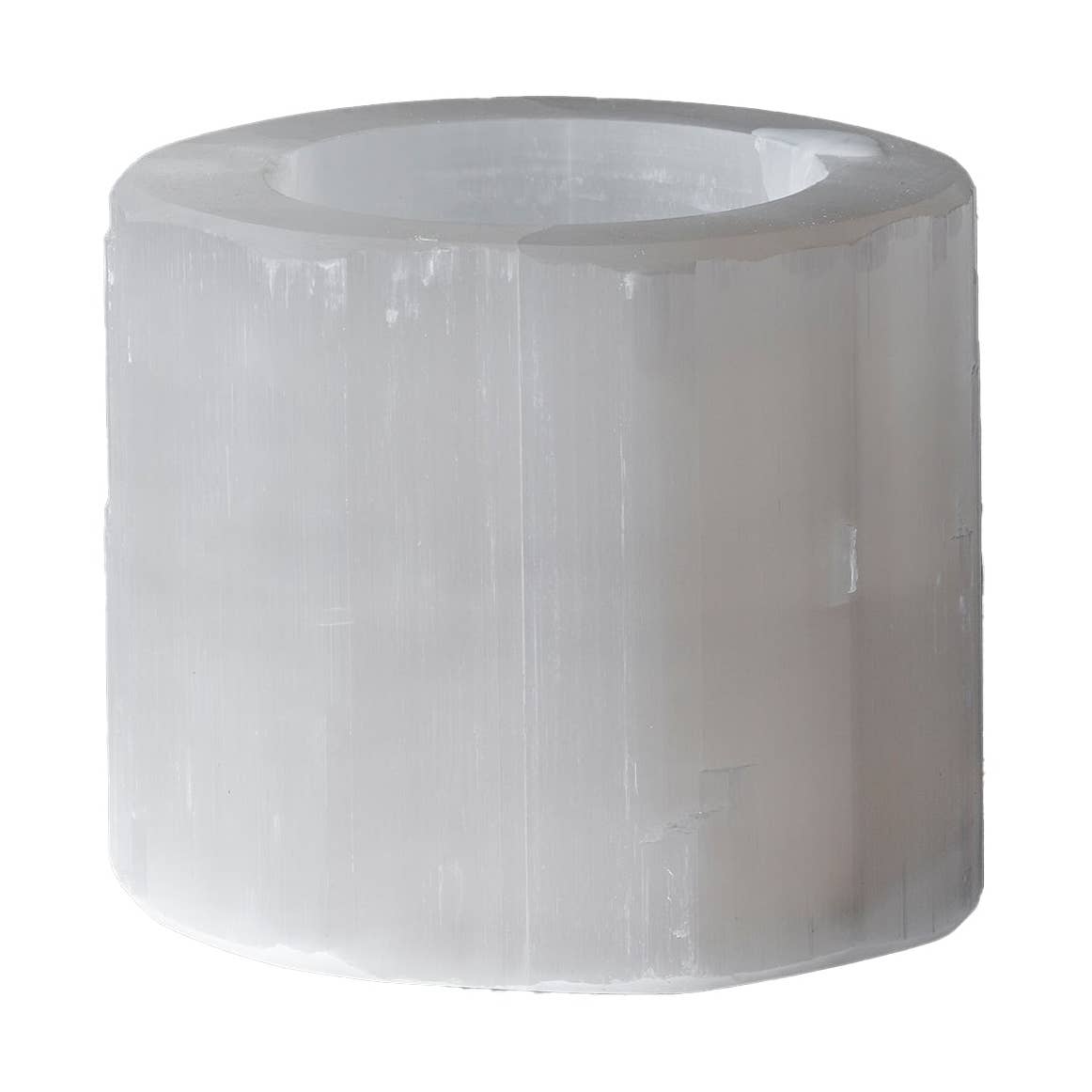 Selenite Pillar Candle Stand