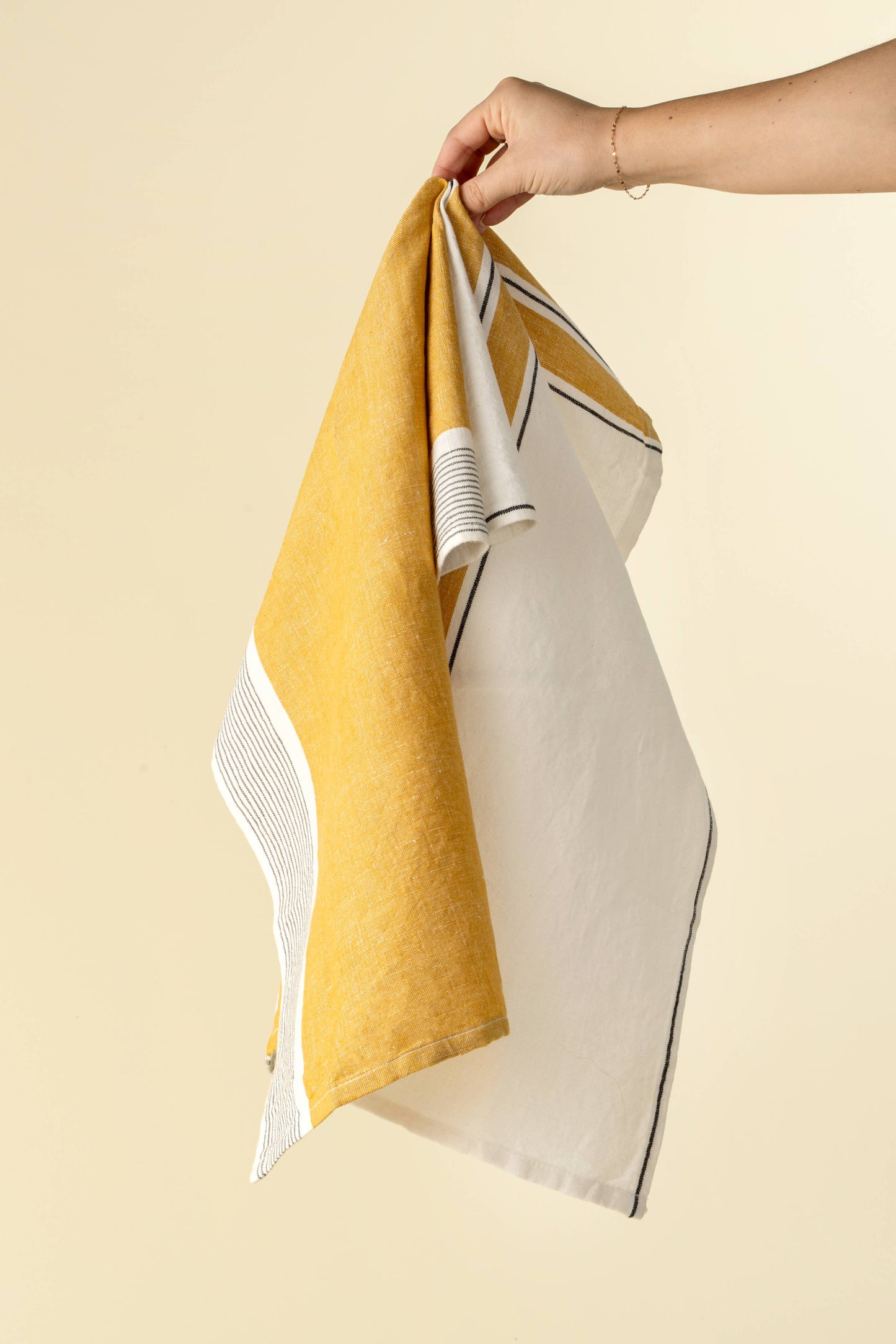French Stripe Linen Tea Towels - Set of 2