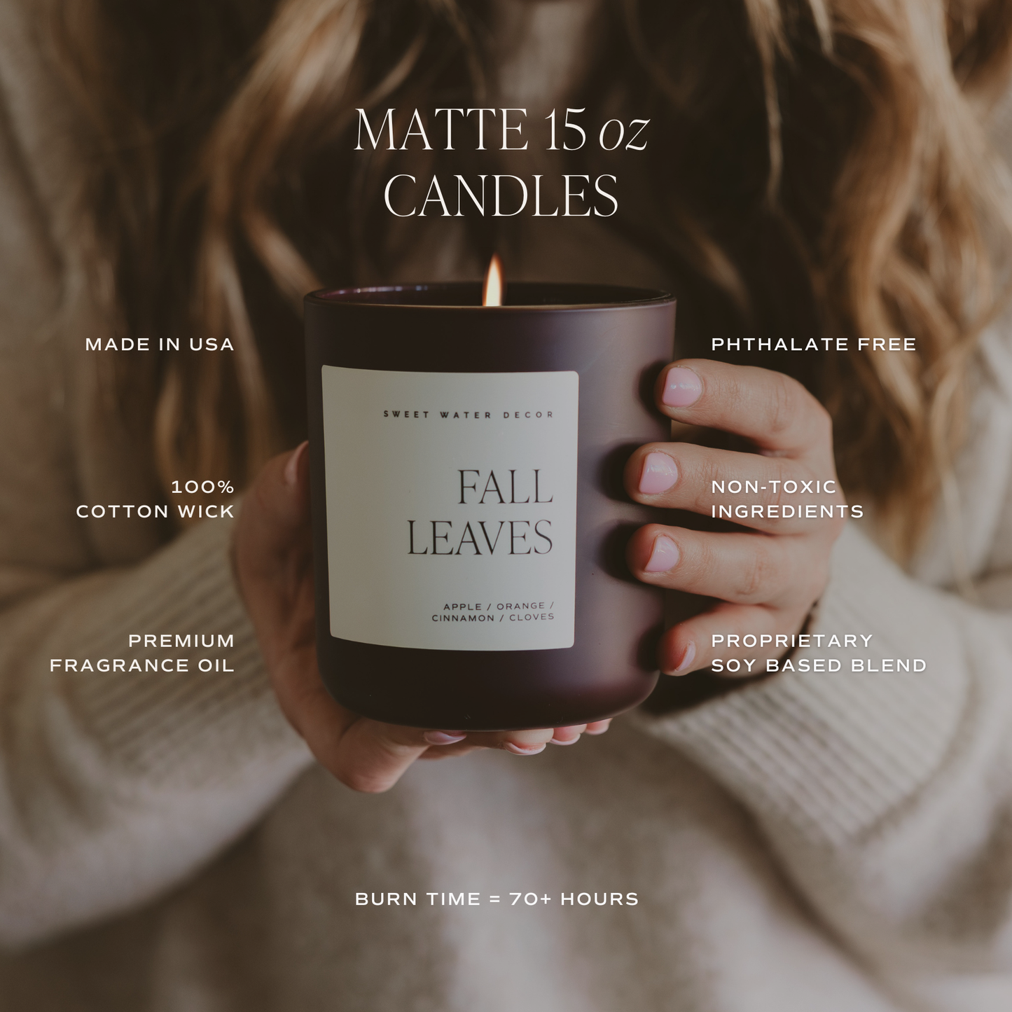 Fall Leaves 15 oz Candle, Matte Jar