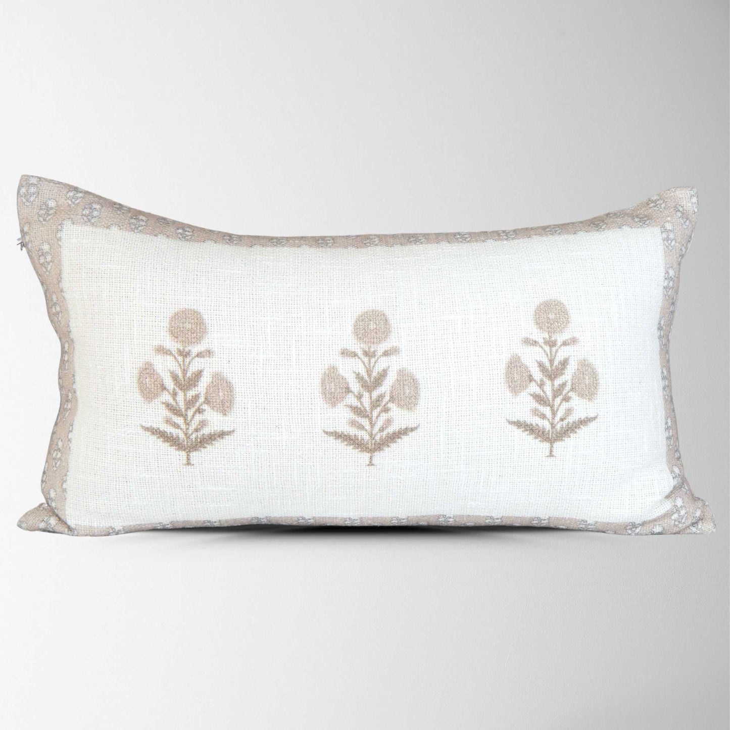 Seraphina Mughal Flower Pillow Cover w/ Down Alterantive Insert