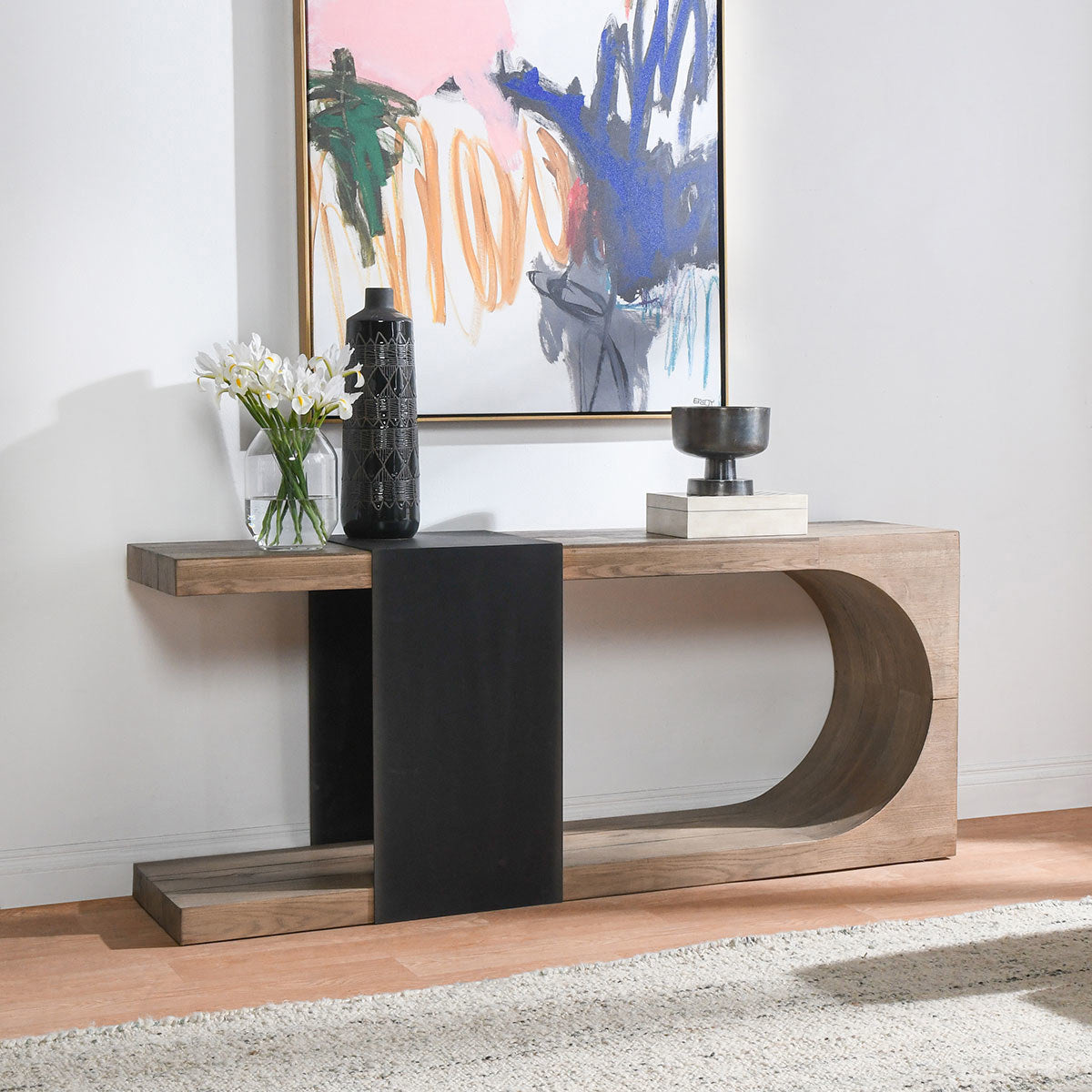 Danica Solid Wood Rectangle Console Table