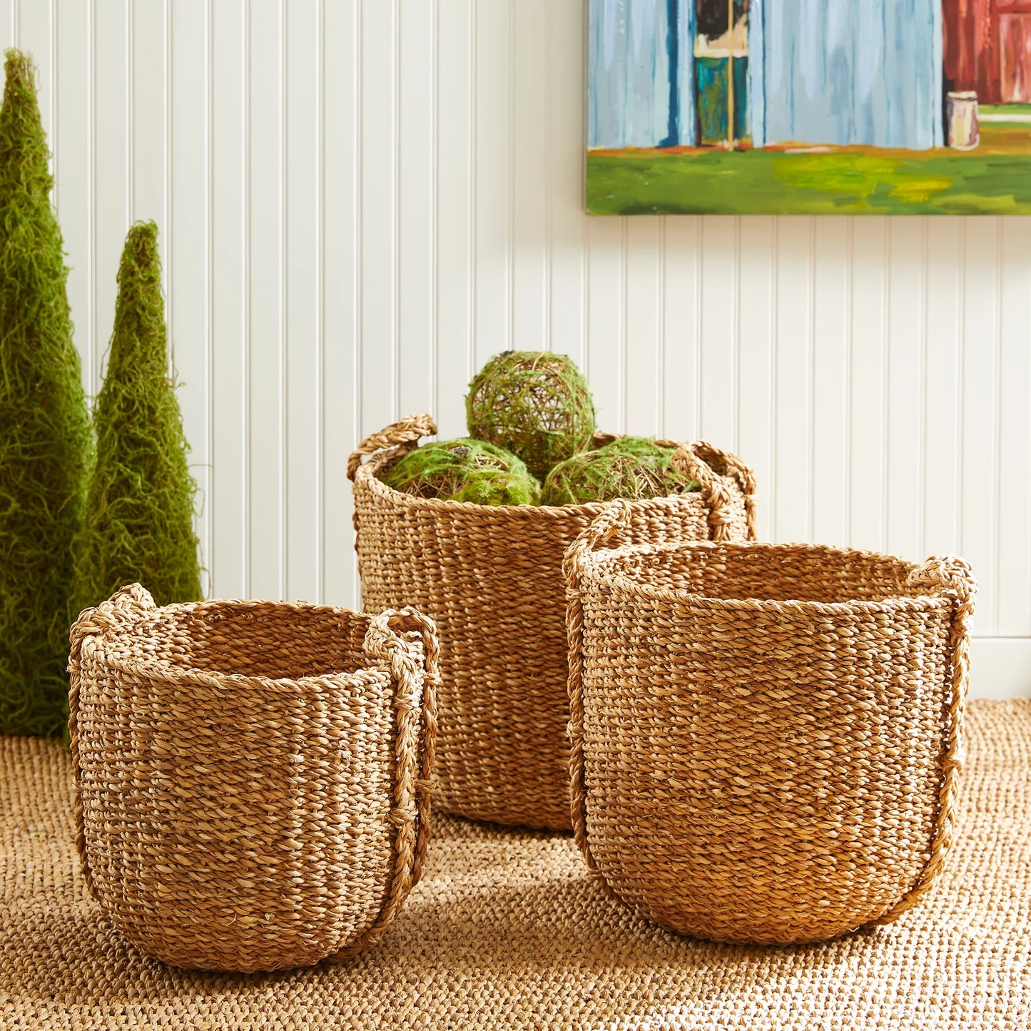 Seagrass Round Drum Basket