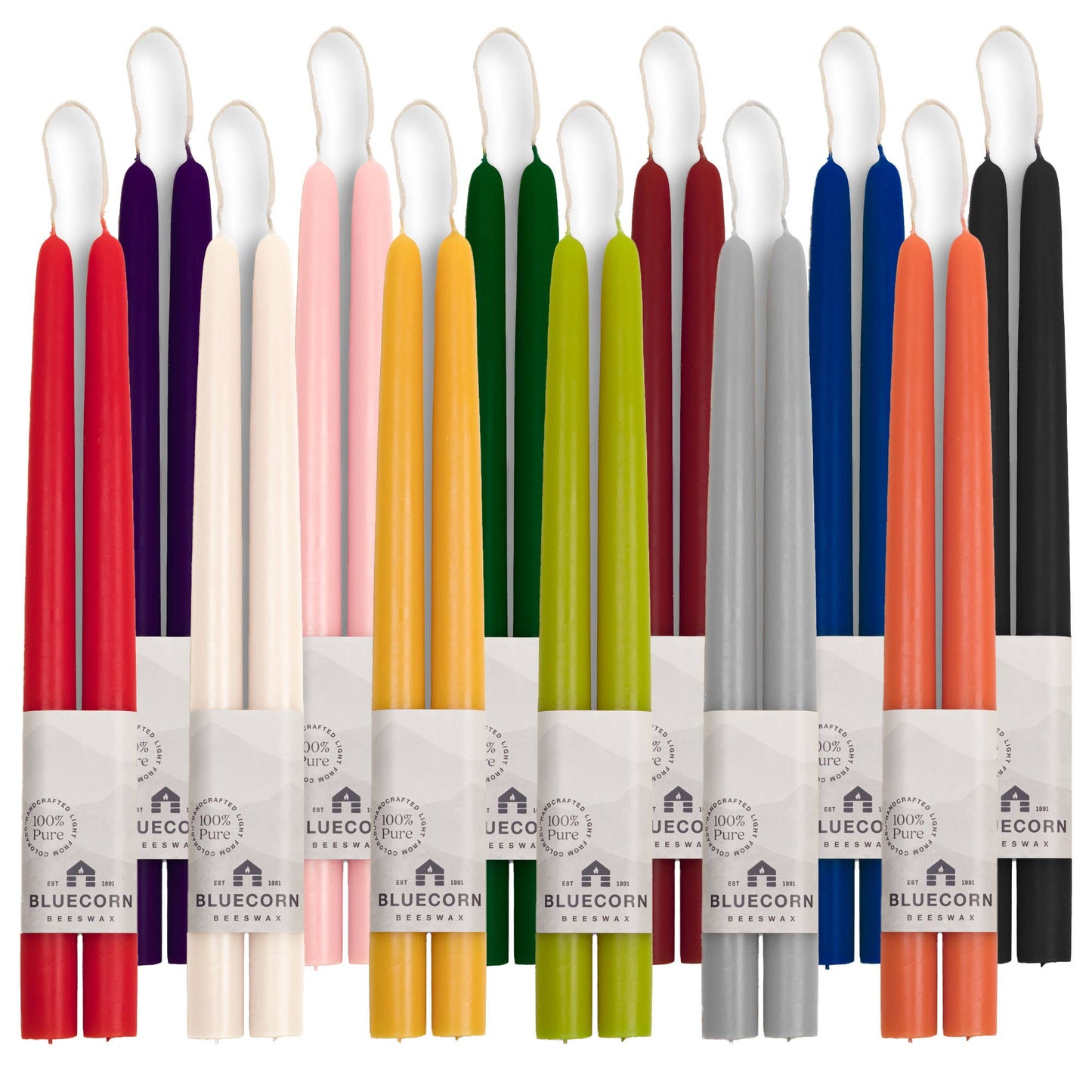 Beeswax Taper Candles - Eco-Friendly & Dripless for Holidaysl