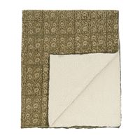 Lata Block Print Sherpa Throw