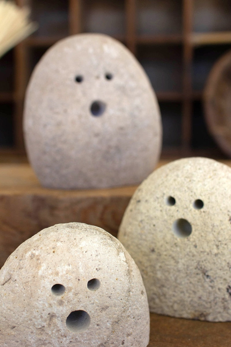 Tabletop River Rock Ghosts - 3 Sizes