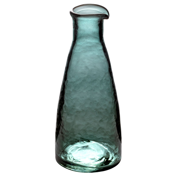 Hammered Glass Personal Carafe (Emerald)