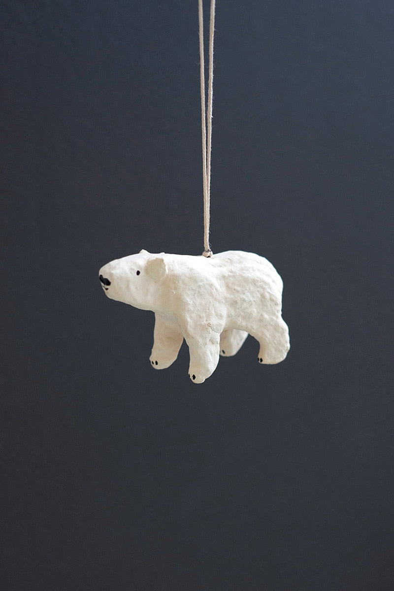 Paper Mache Bear Ornament