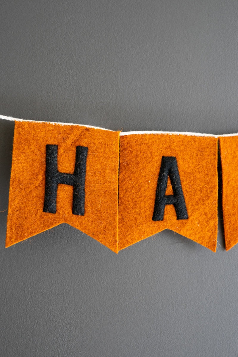Felt Happy Halloween Garland