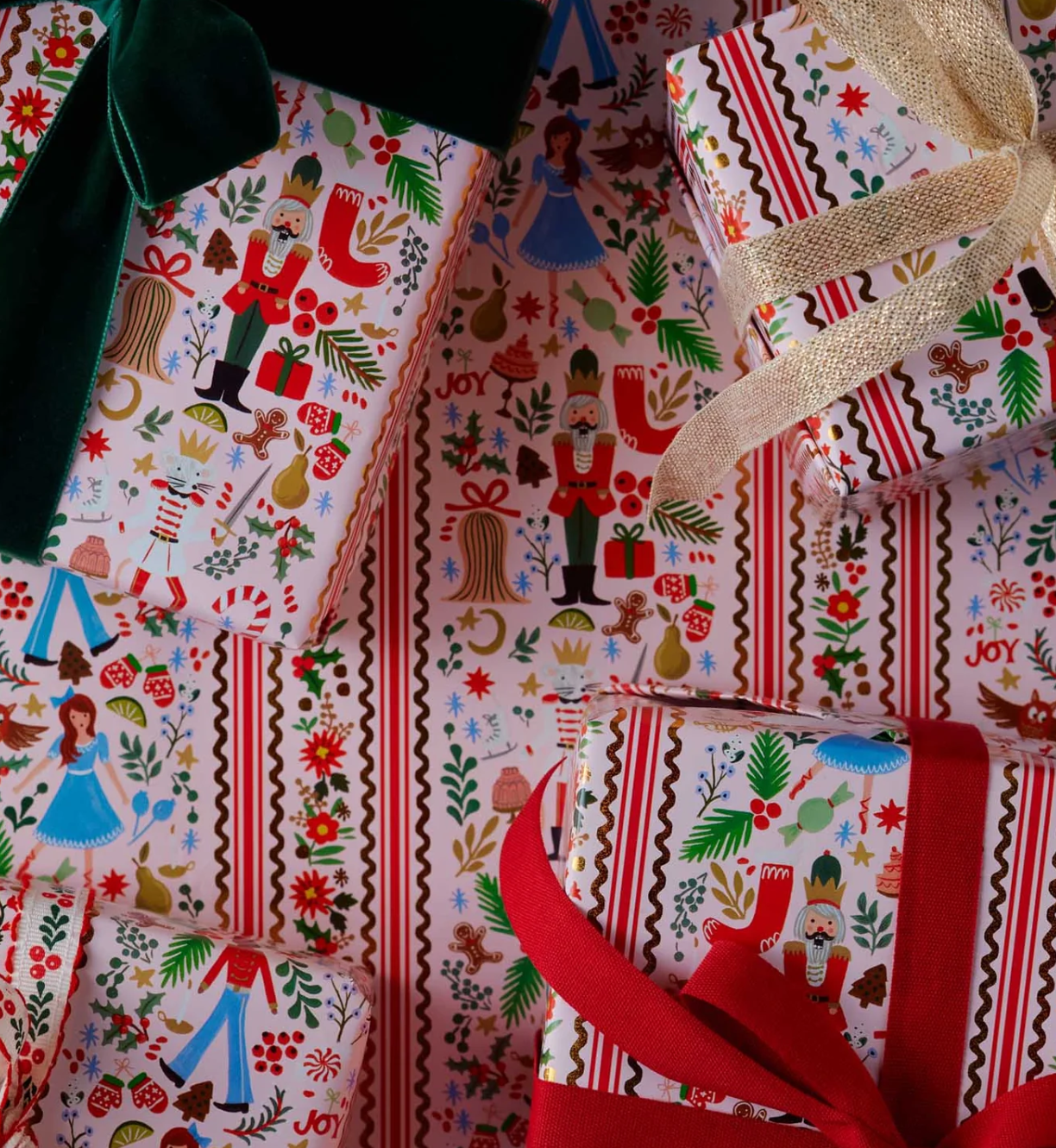 Holly Jolly Nutcracker Continuous Wrapping Roll