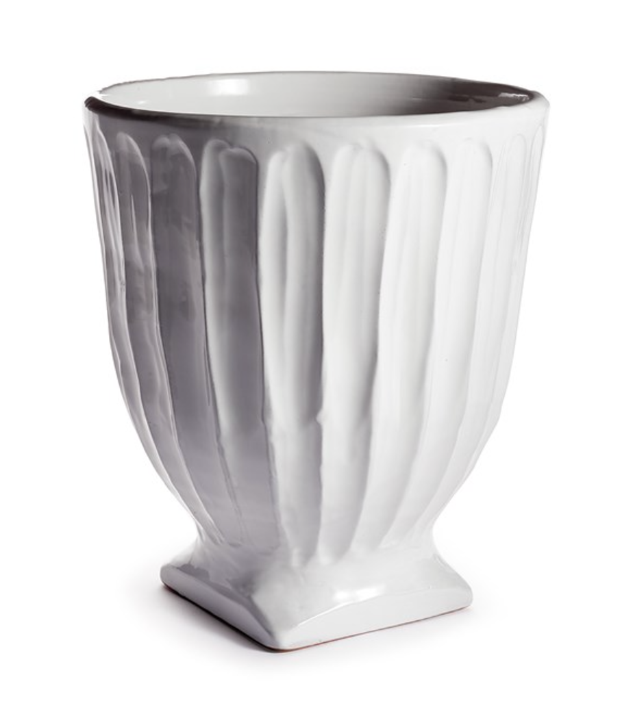 Column Footed Urn 13" with Peace Lily
