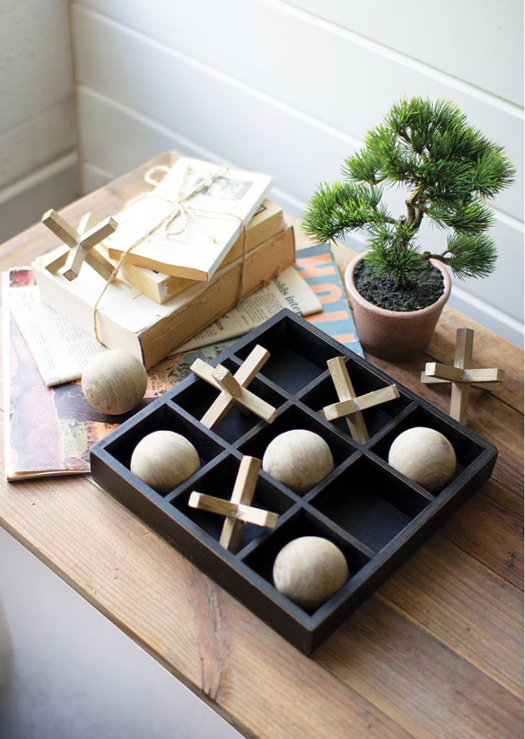 Wooden Tic-Tac-Toe Set