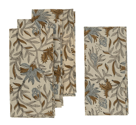 Cecily Block Print Napkins - Set of 4
