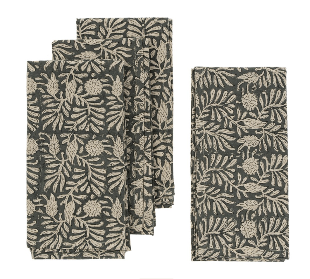 Tulsi Block Print Napkins S/4