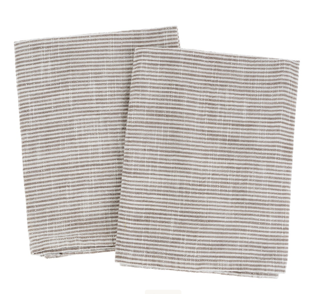Chef Stripe Tea Towels - Set of 2