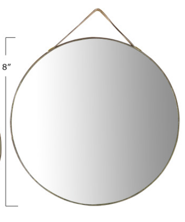 Velvet Edged Wall Mirrors with Hangers