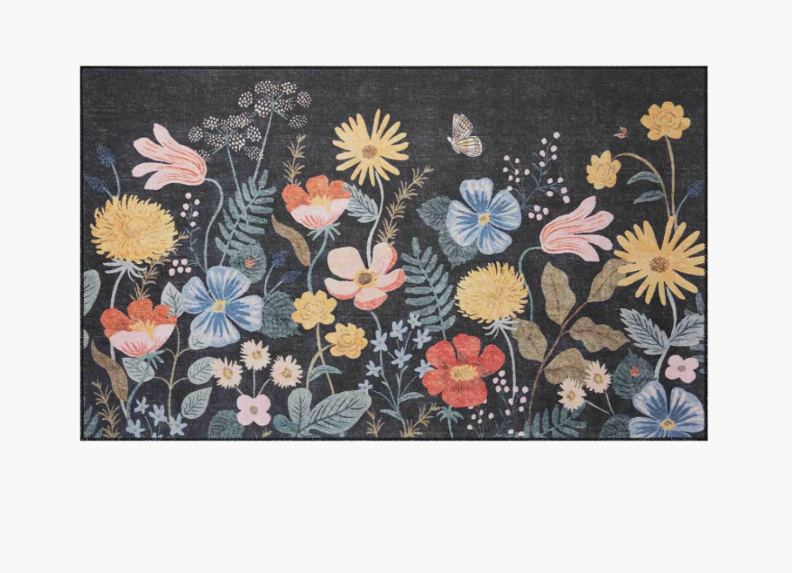 Atelier Strawberry Fields - Black 2'3" x 3'9"