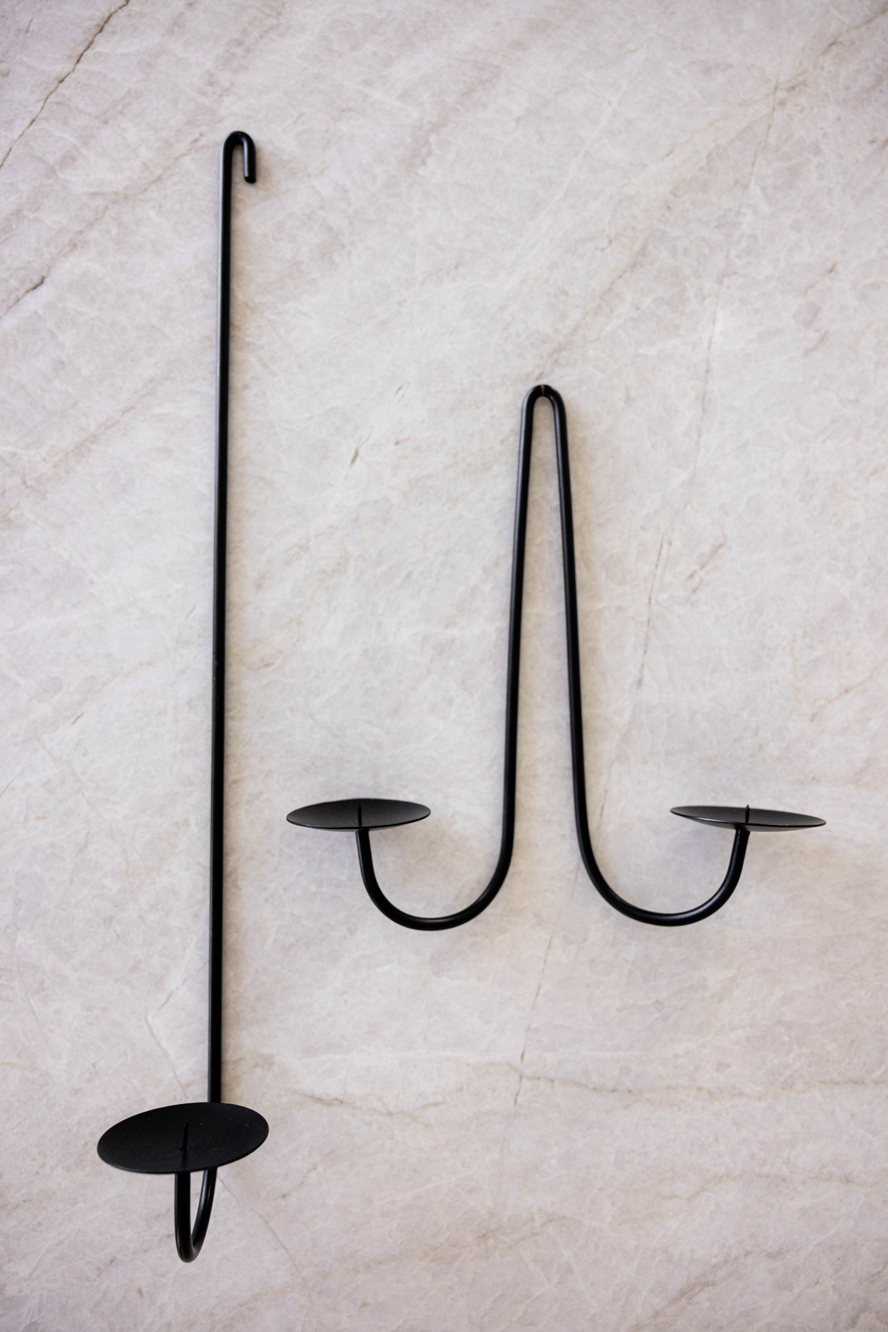 Black Iron Wall Sconce Taper Holder