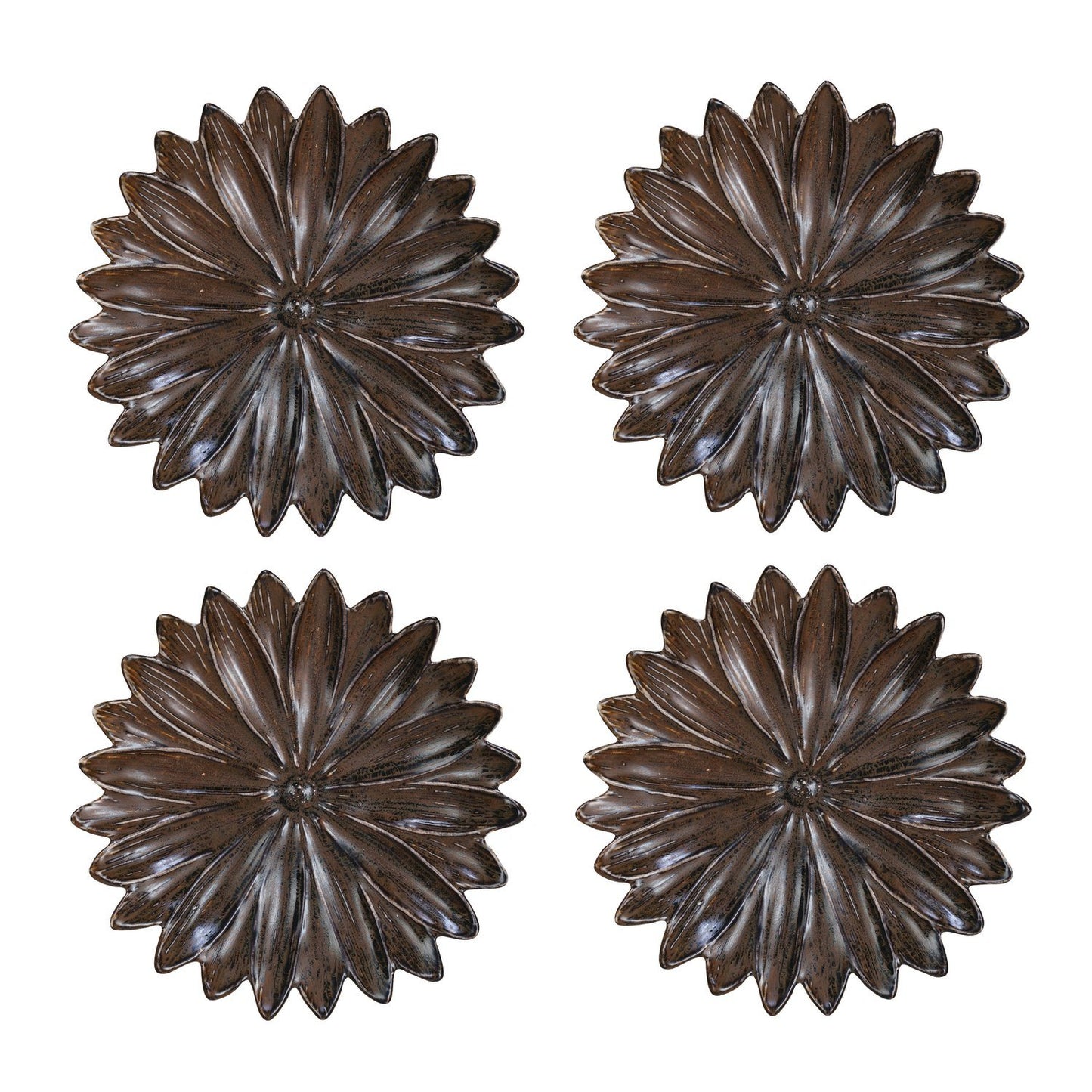 Stoneware Flower Shaped Plate (Each One Will Vary)