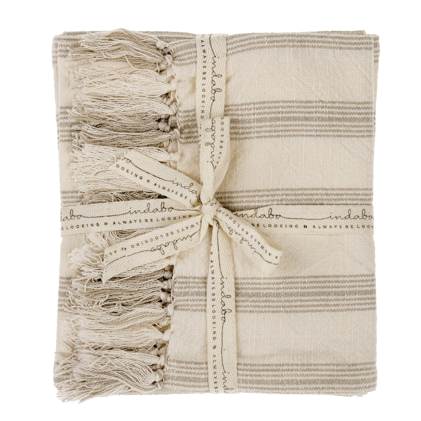 French Stripe Hammam Bath Towel - Warm Sand