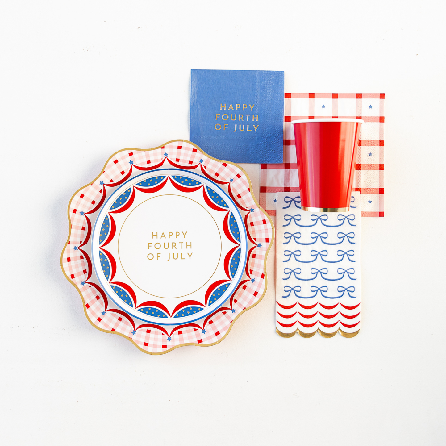 4th of July Red Gingham Napkins