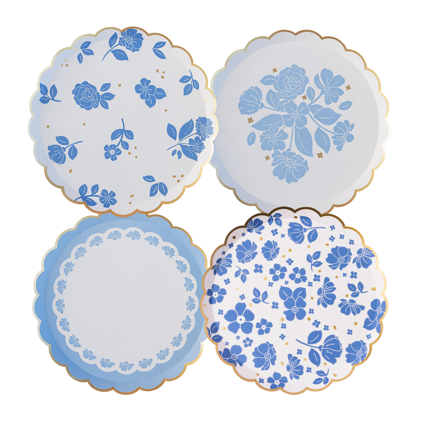 Disposable Floral Dessert Plates