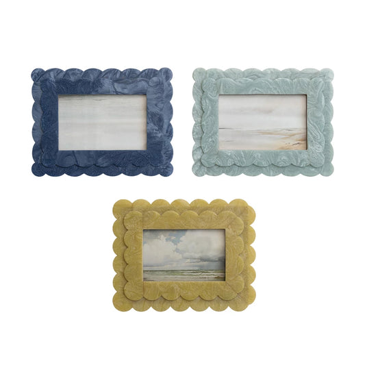 2-Layer Scalloped Photo Frame - 3 Colors (4" x 6" Photo)