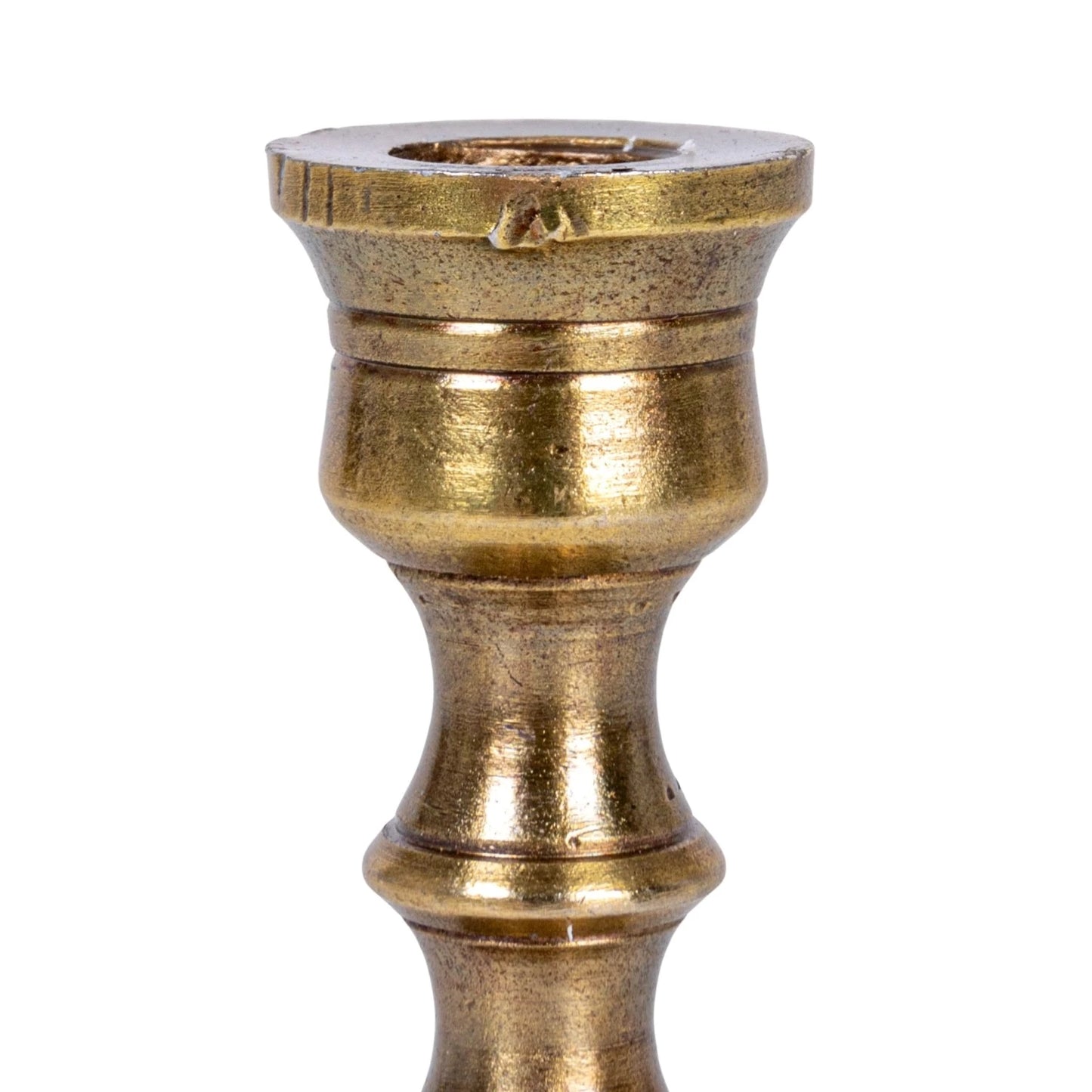 Antique Brass Finish Taper Candle Holder - 3 Sizes