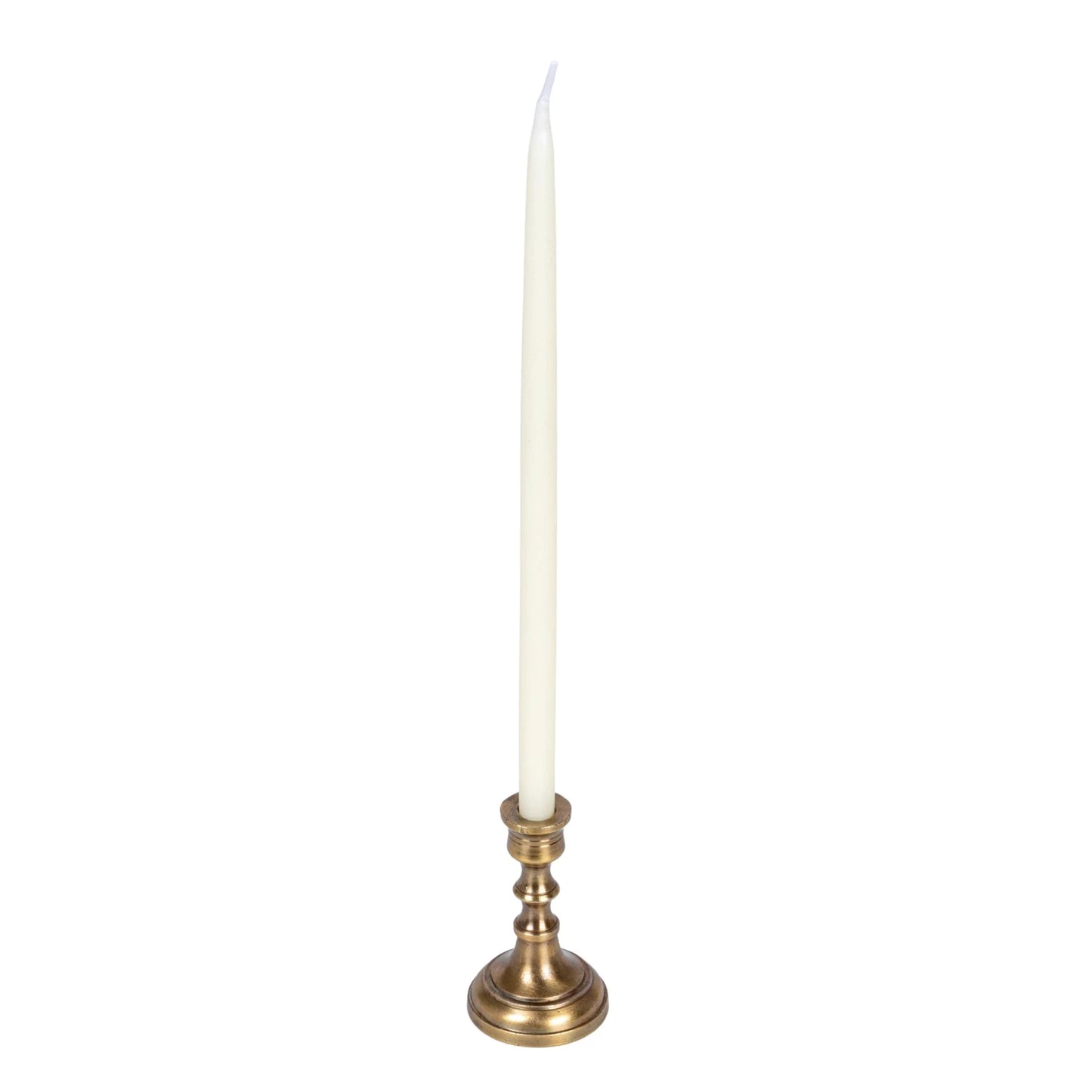 Antique Brass Finish Taper Candle Holder - 3 Sizes