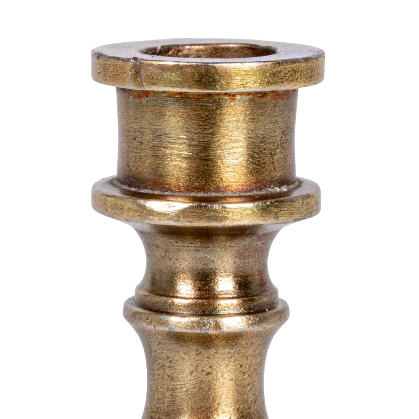 Antique Brass Finish Taper Candle Holder - 3 Sizes