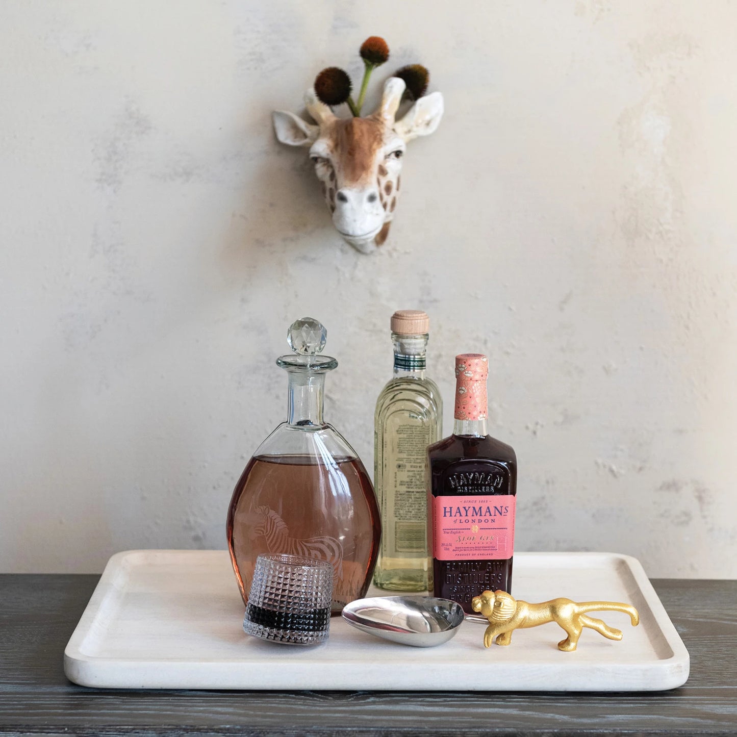 Embossed Spinning 4 oz. Whiskey Glass