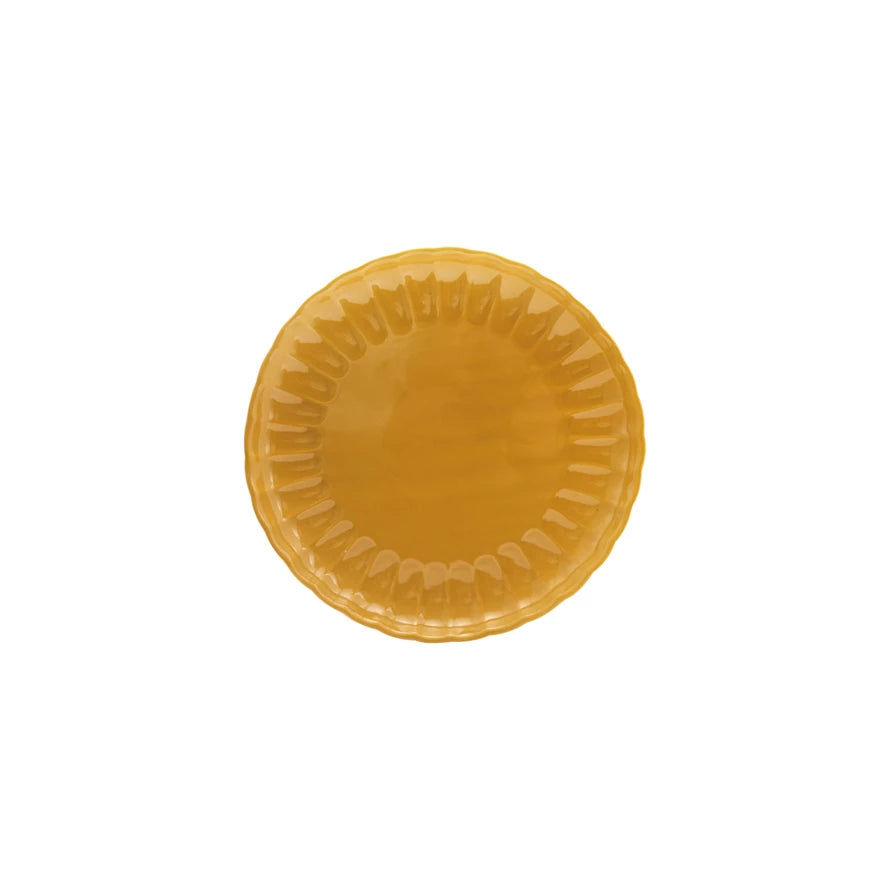 Stoneware Fluted Plate - 4 Colors, 2 Sizes