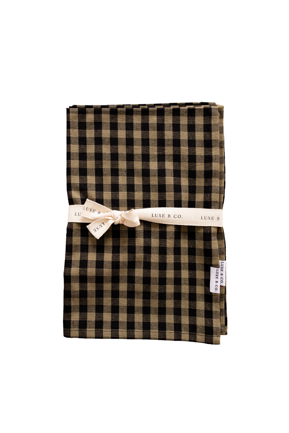 Olive Green Gingham Kitchen Dish Towels- Set of 2