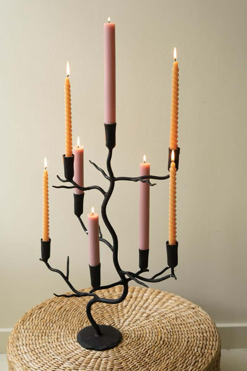 Forged Halloween Candelabra