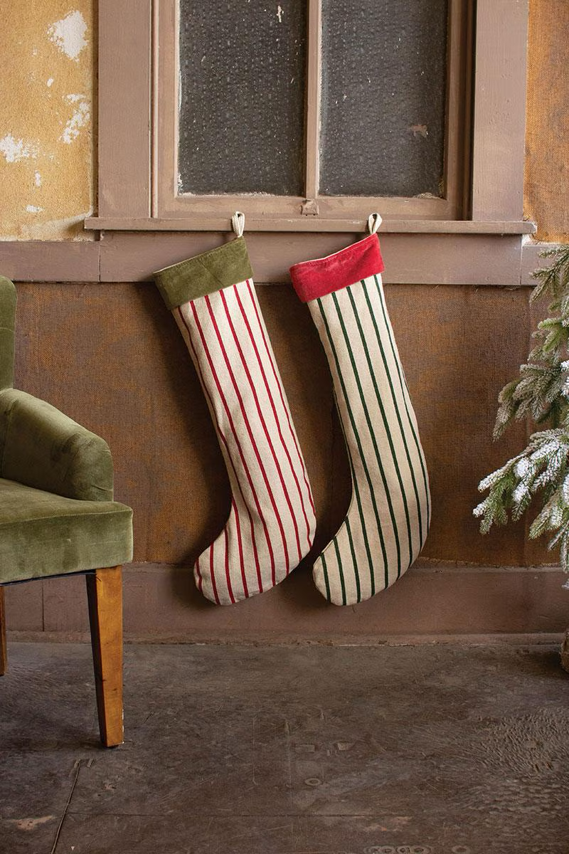 Giant Striped Christmas Stockings - 2 Colors