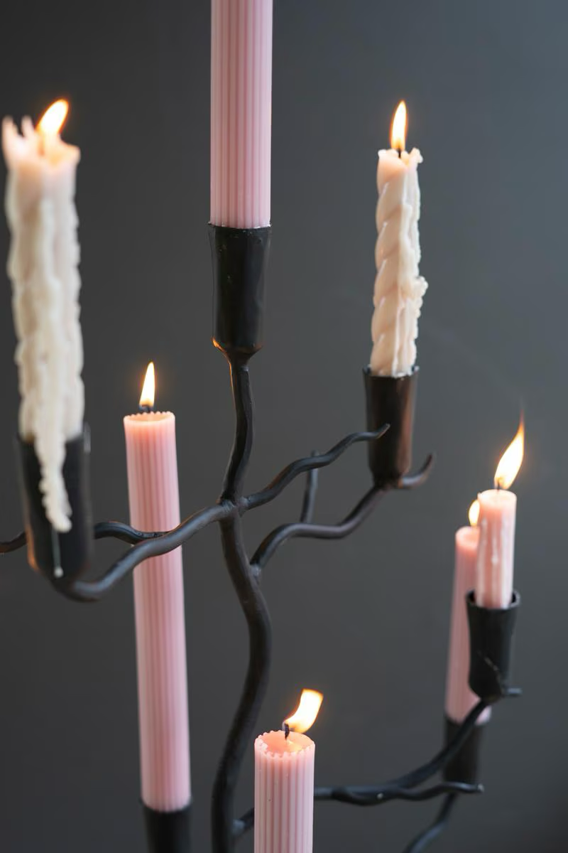 Forged Halloween Candelabra