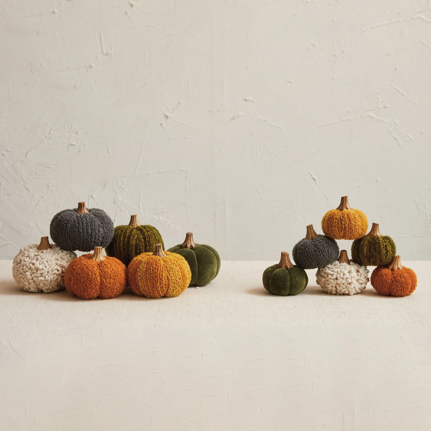 Bouclé + Velvet Pumpkins - 6 Styles
