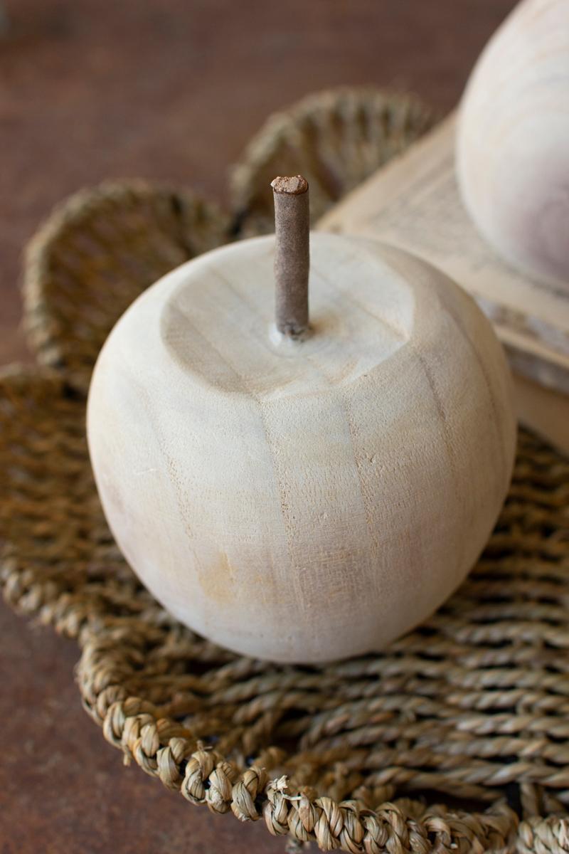 Carved Wooden Apple and Pear - 2 Styles