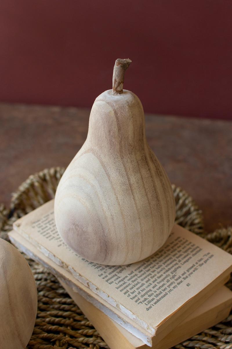 Carved Wooden Apple and Pear - 2 Styles
