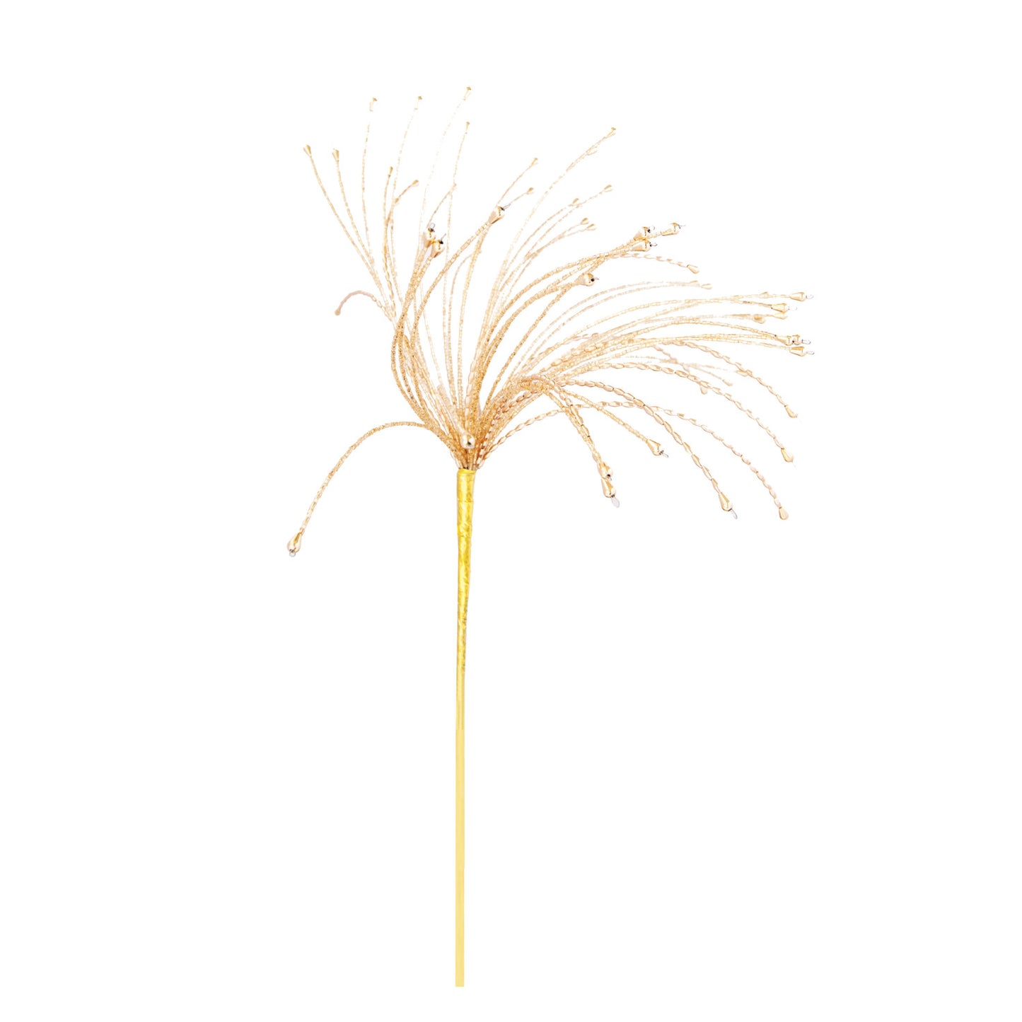 Metal & Glass Beaded Spray, Gold Finish