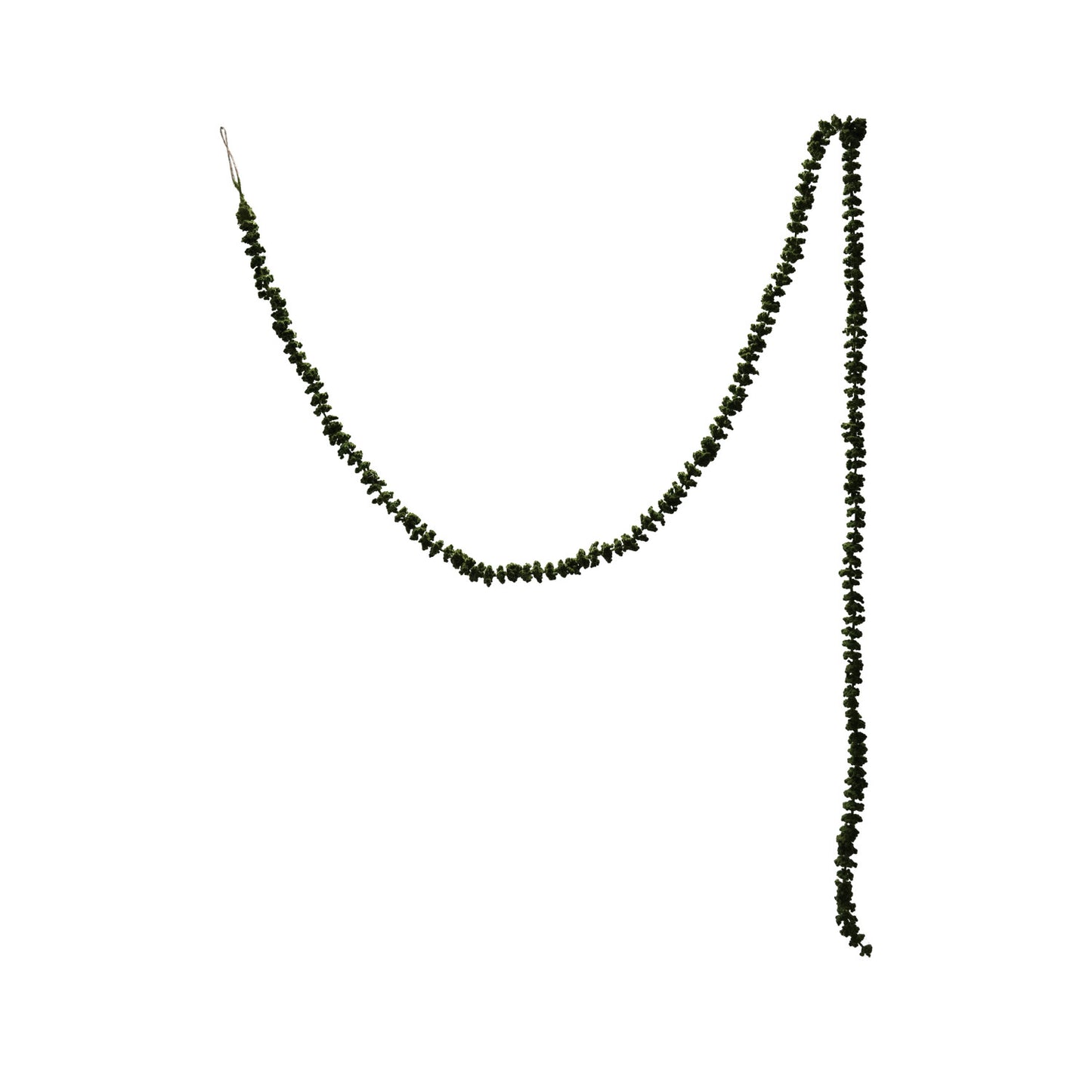 72"L x 3/4"H Flocked Foam Ball Garland, Green