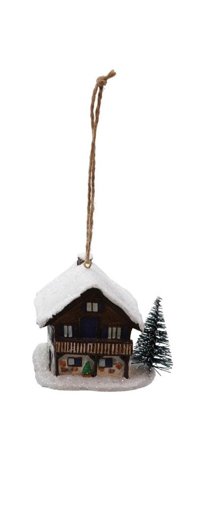 House with Snow Ornament - 3 Styles