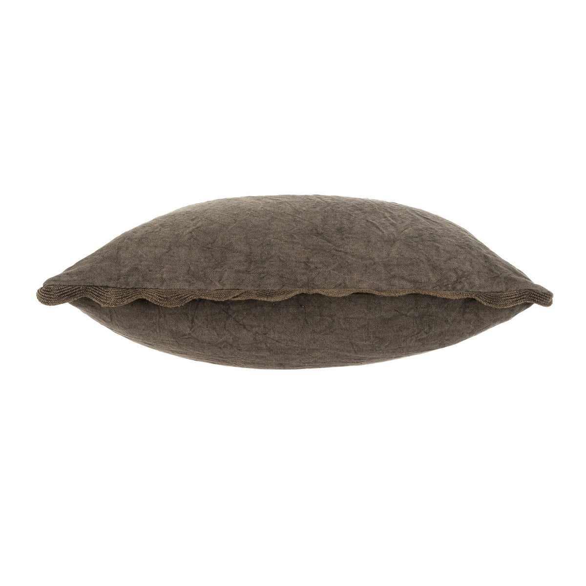 Scalloped Edge Pillow - 20x20 Charcoal