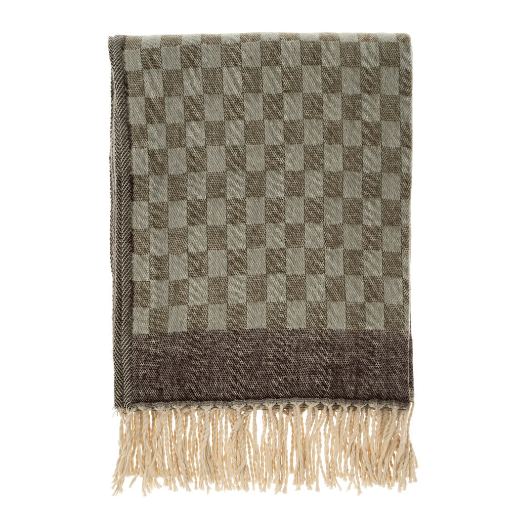 Checkered Jacquard Throw - 2 Colors