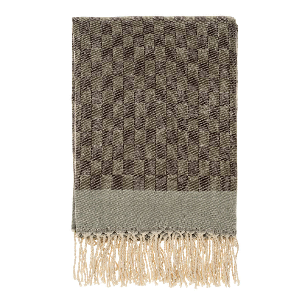 Checkered Jacquard Throw - 2 Colors