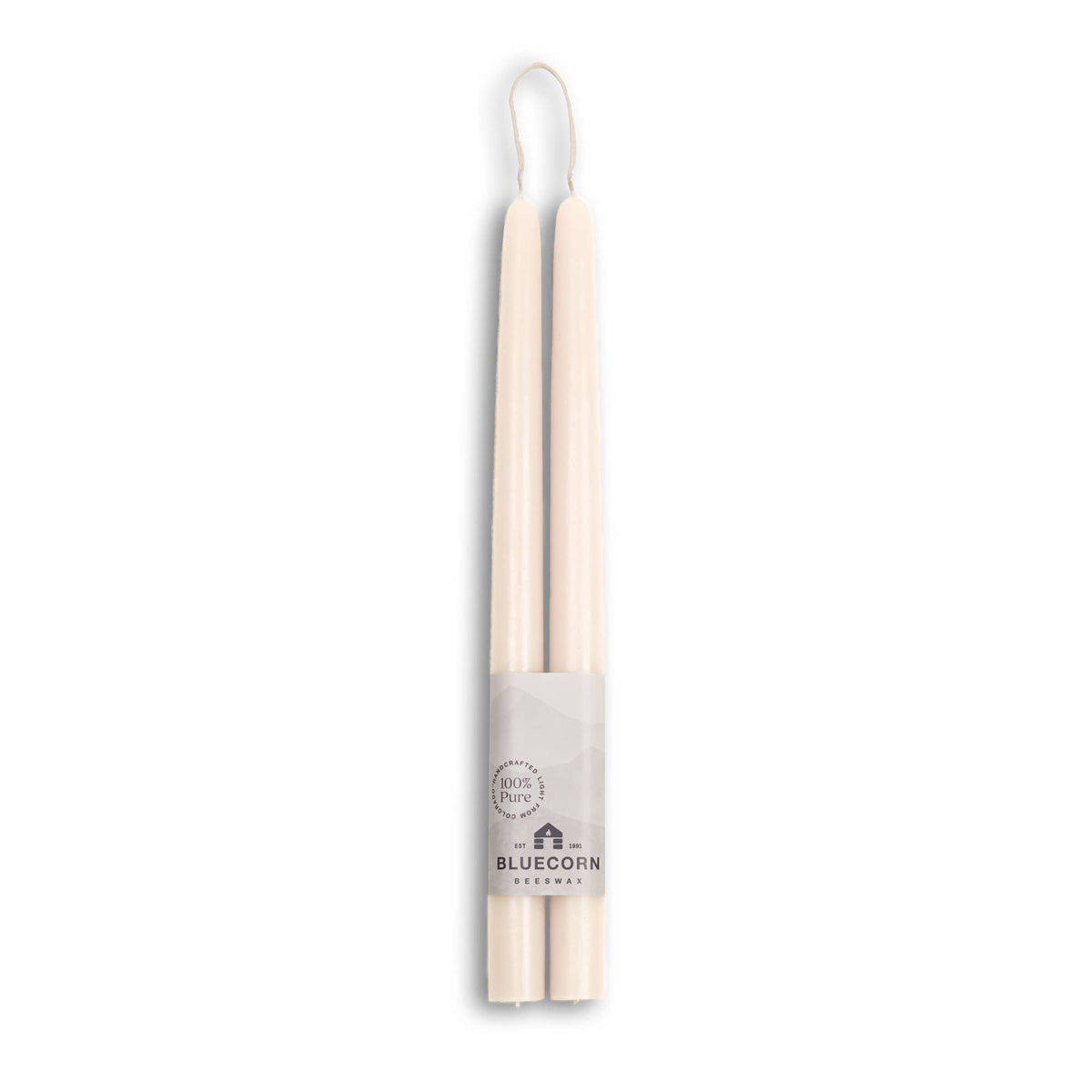 Thick Beeswax Taper Candles - Set of 2
