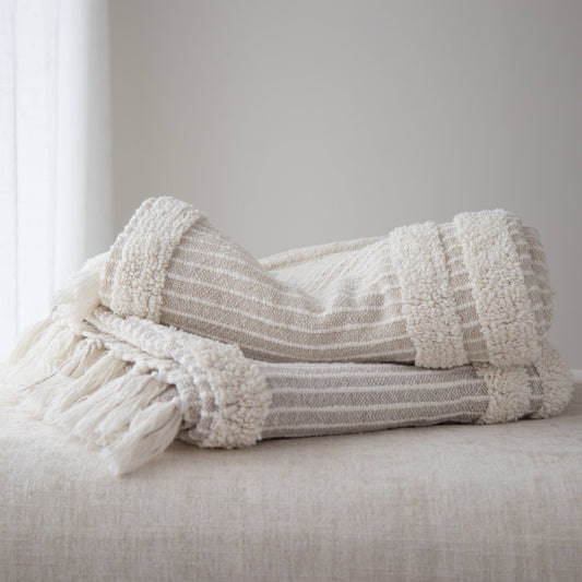 Blake Cotton Striped Throw Blanket