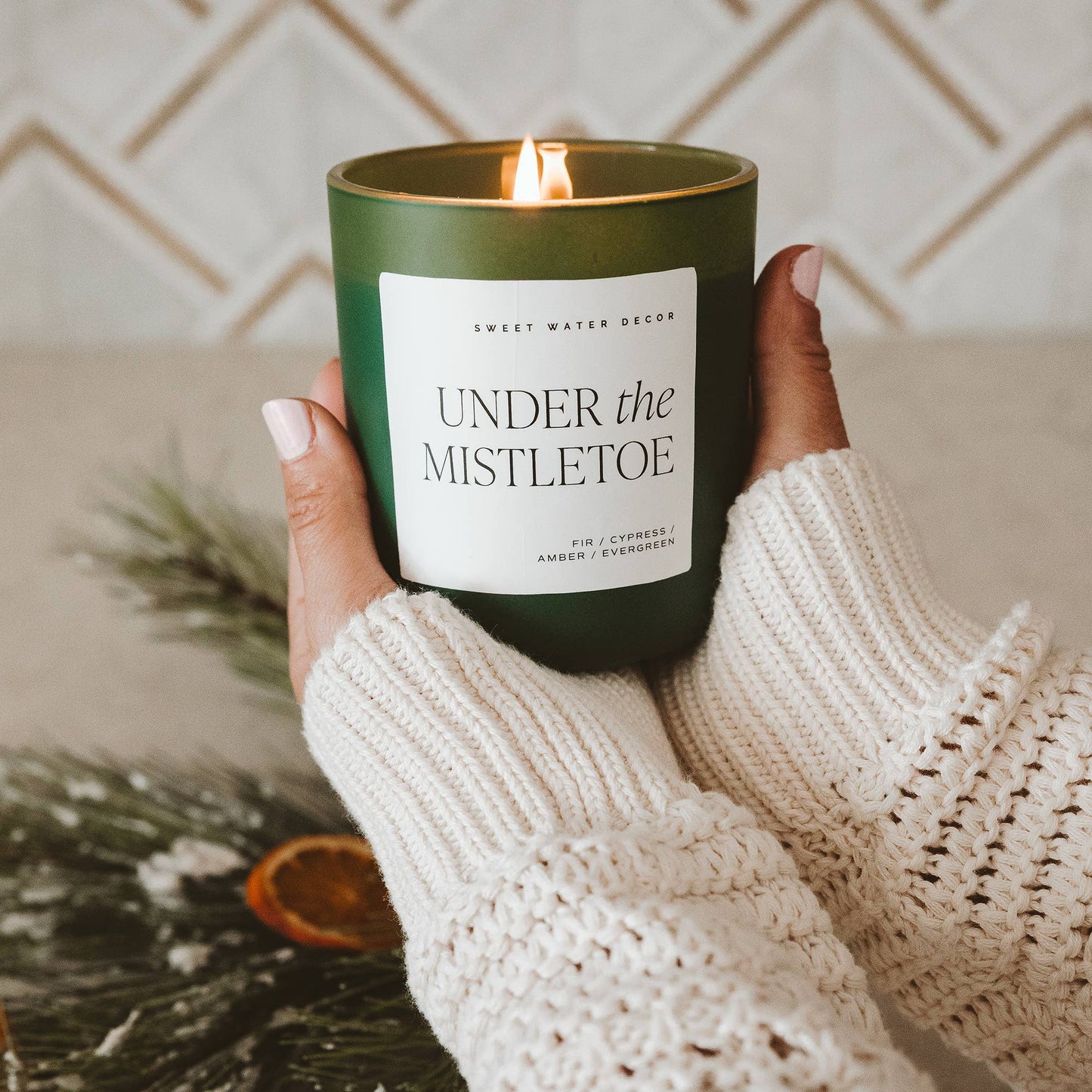 Under the Mistletoe 15 oz Soy Matte Candle