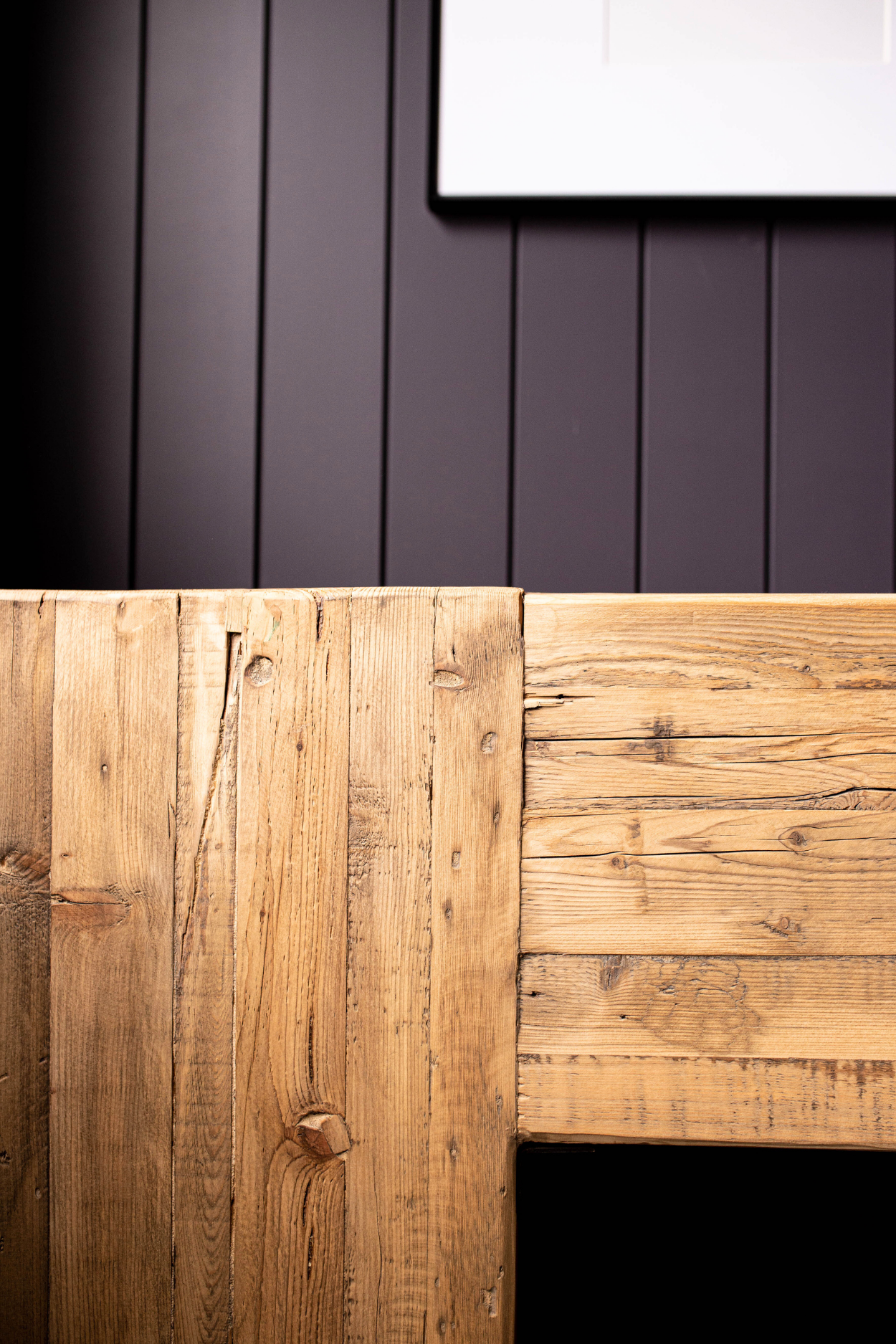 English Beam Reclaimed Elm Wood Console Table