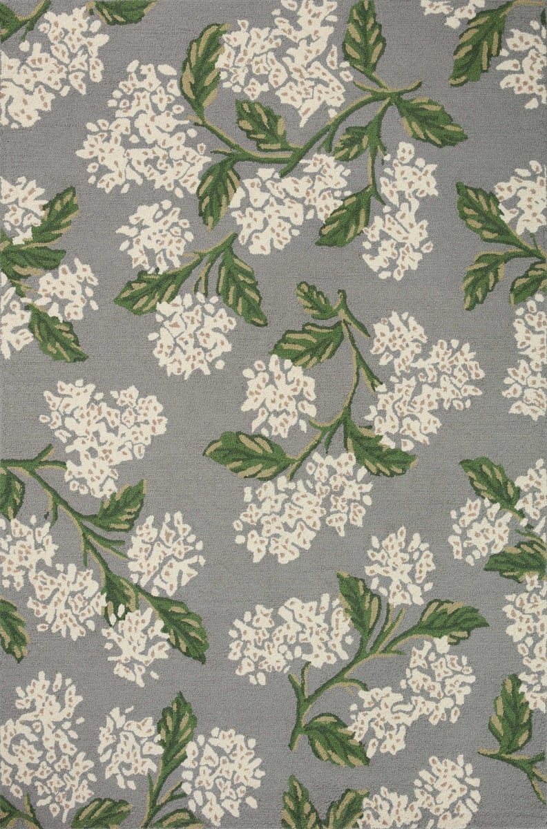 Joie Hydrangea Wool-Hooked Rug - 2’ 3” x 3’ 9”